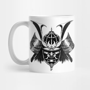 Samurai helmet B&W Mug